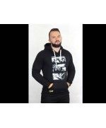 Hoodie Black Retro - Hanorac cu gluga si imprimeu Poka Premium Equipment - 4