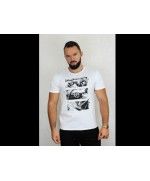 T-shirt White Retro - Tricou alb bumbac Poka Premium Equipment - 3