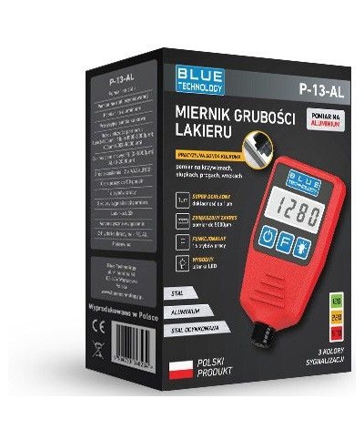 Blue Technology PDG P13-AL Professional - aparat masura vopsea - Ball Probe, Steel and Aluminium, Coating Thickness Gauge Blue T