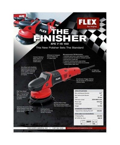 Flex XFE 7-15 150  230V 710W - orbitala - Masina de polish cu 2 talere Flex - das original - 2