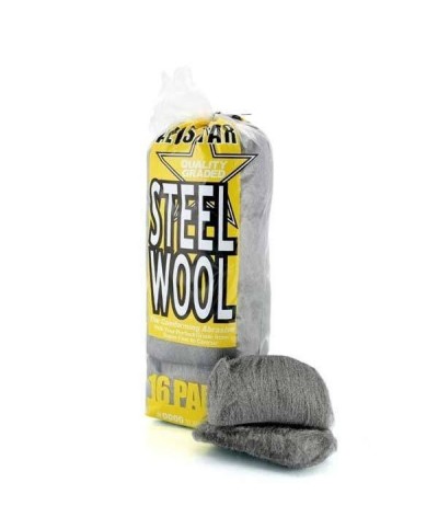 Set 16 buc Steel wool pad - Lana de otel - wire wool 0000 ingrijireauto.ro - 1