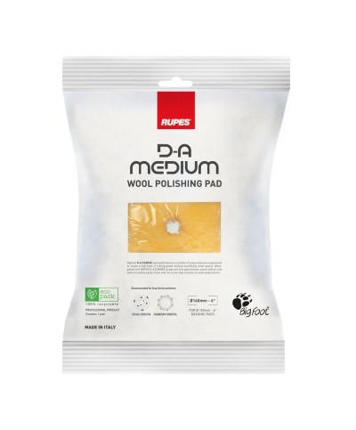 Rupes Medium Wool Polishing Pad - burete lana galben fin 160mm Rupes - 2
