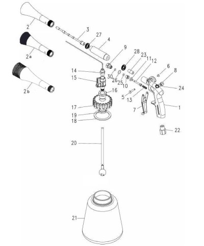 Air Reverse Switch Assembly - SPZ010017 - Piesa de schimb pentru Tornador Z-010, Z-020, Z-020S si Z-010S- Robinet Valva