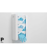 Suport pentru 3 cutii manusi de protectie White Poka Premium Equipment - 2